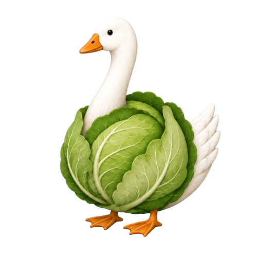 A goose that is also a cabbage